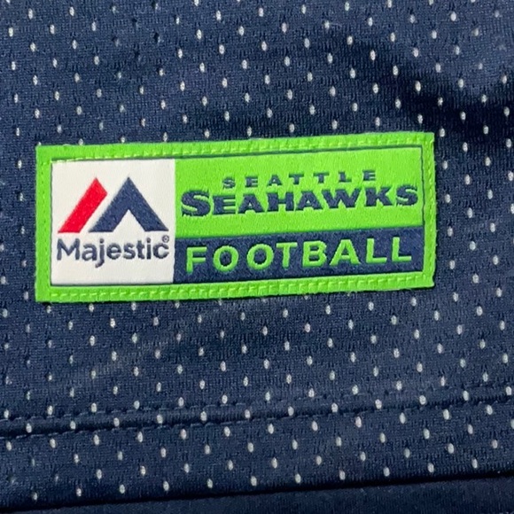 Seahawks Majestic Navy and Silver Women’s Jersey - Picture 3 of 5